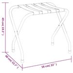 Sport si Outdoor - Articole de voiaj - Accesorii articole de voiaj - Suport pentru bagaje cu spatar, negru si argintiu, 56x40x49 cm - Infinity.ro