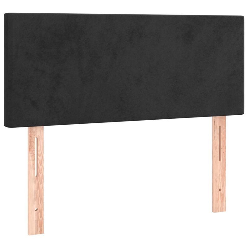 Casa si Gradina - Mobilier - Paturi si accesorii - Paturi - Pat continental cu saltea, negru, 80x200 cm, catifea - Infinity.ro