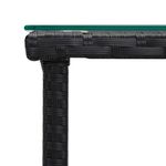 Casa si Gradina - Mobilier - Mese si birouri - Mese living - Masa laterala, negru, 45x45x45 cm poliratan/sticla securizata - Infinity.ro