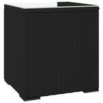 Casa si Gradina - Mobilier - Mese si birouri - Mese living - Masa laterala, negru, 40x37x40,5 cm poliratan/sticla securizata - Infinity.ro