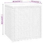 Casa si Gradina - Mobilier - Mese si birouri - Mese living - Masa laterala, gri, 40x37x40,5 cm poliratan/sticla securizata - Infinity.ro