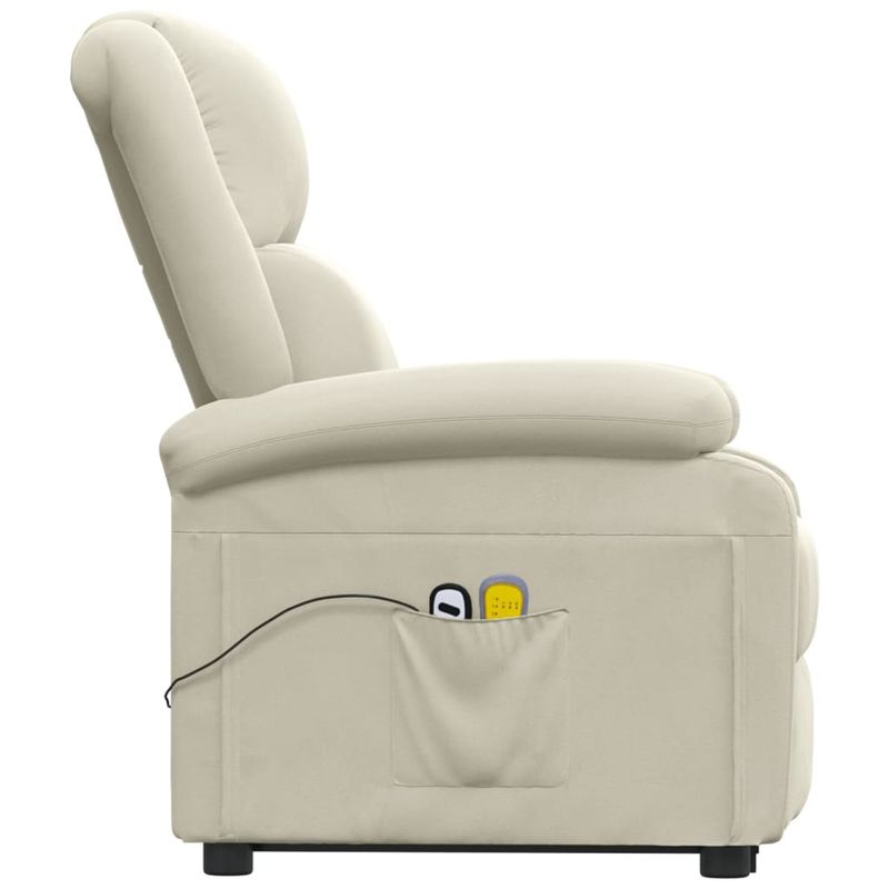 Ingrijire personala si Cosmetice - Sanatate si wellness - Articole wellness - Fotolii de masaj - Fotoliu de masaj cu ridicare, crem, catifea - Infinity.ro