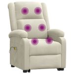 Ingrijire personala si Cosmetice - Sanatate si wellness - Articole wellness - Fotolii de masaj - Fotoliu de masaj cu ridicare, crem, catifea - Infinity.ro