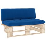 Casa si Gradina - Gradina si terasa - Mobilier exterior - Canapele si fotolii gradina - Otoman de gradina din paleti, lemn de pin tratat, albastru regal, model canapea de mijloc - Infinity.ro