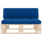 Casa si Gradina - Gradina si terasa - Mobilier exterior - Canapele si fotolii gradina - Otoman de gradina din paleti, lemn de pin tratat, albastru regal, model canapea de mijloc - Infinity.ro