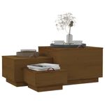 Casa si Gradina/Mobilier/Dulapuri si sifoniere/Dulapuri - Cutii de depozitare cu capace 3 buc. maro miere lemn masiv pin - Infinity.ro