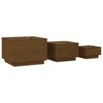 Casa si Gradina/Mobilier/Dulapuri si sifoniere/Dulapuri - Cutii de depozitare cu capace 3 buc. maro miere lemn masiv pin - Infinity.ro