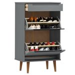 Casa si Gradina - Mobilier - Organizare si depozitare - Organizator incaltaminte - Pantofar "MOLDE", gri, 59,5x35x103 cm, lemn masiv de pin - Infinity.ro