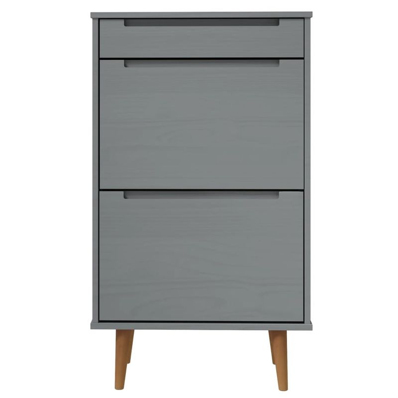 Casa si Gradina - Mobilier - Organizare si depozitare - Organizator incaltaminte - Pantofar "MOLDE", gri, 59,5x35x103 cm, lemn masiv de pin - Infinity.ro