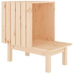 Petshop - Accesorii petshop - Culcusuri si custi - Custi interior si exterior - Casa pentru pisici, 60x36x60 cm, lemn masiv de pin, natural - Infinity.ro