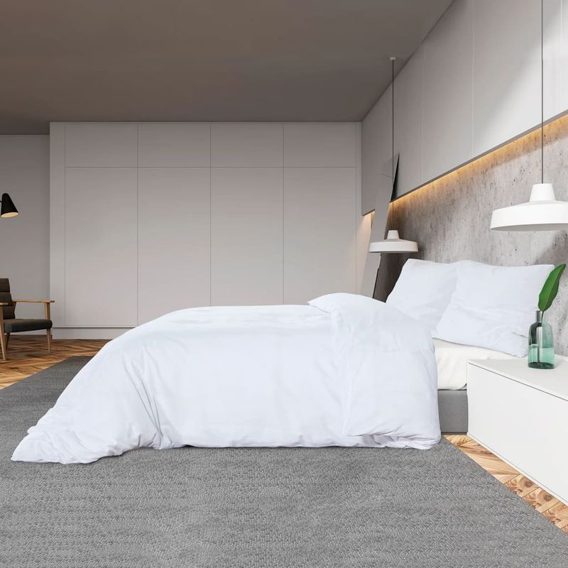 Casa si Gradina - Textile si covoare - Lenjerii de pat - Huse pilote - Set cu husa de pilota, alb, 200x200 cm, bumbac, mărime 200x200 cm + 60x70 cm - Infinity.ro
