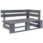 Casa si Gradina - Gradina si terasa - Mobilier exterior - Canapele si fotolii gradina - Canapea din paleti cu 2 locuri, cu perne, gri, lemn pin tratat - Infinity.ro