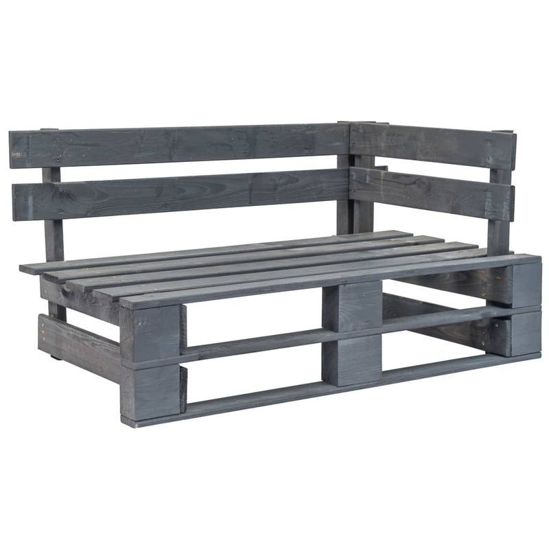 Casa si Gradina - Gradina si terasa - Mobilier exterior - Canapele si fotolii gradina - Canapea din paleti cu 2 locuri, cu perne, gri, lemn pin tratat - Infinity.ro