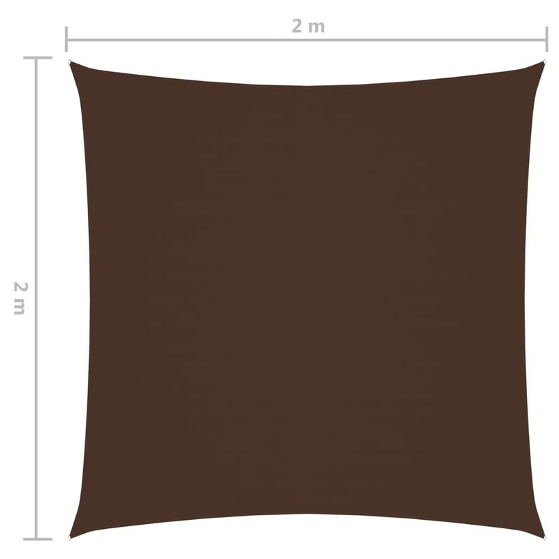 Casa si Gradina - Gradina si terasa - Umbrele si pavilioane - Umbrele - Parasolar din tesatura oxford, maro, 2x2 m, tesatura oxford, patrat - Infinity.ro