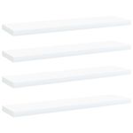 Casa si Gradina/Mobilier/Biblioteci si rafturi/Rafturi - Placi biblioteca, 4 buc., alb, 40 x 10 x 1,5 cm, PAL - Infinity.ro
