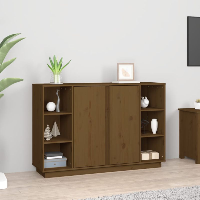 Casa si Gradina - Mobilier - Comode si corpuri - Comode - Servanta, maro miere, 120x35x80 cm, lemn masiv de pin - Infinity.ro