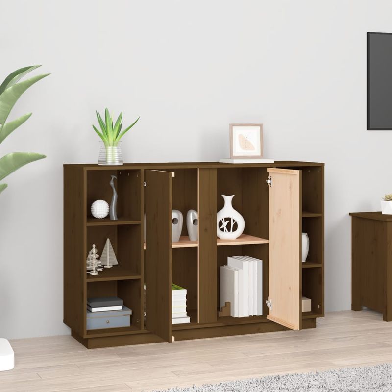 Casa si Gradina - Mobilier - Comode si corpuri - Comode - Servanta, maro miere, 120x35x80 cm, lemn masiv de pin - Infinity.ro