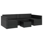 Casa si Gradina - Gradina si terasa - Mobilier exterior - Seturi mobila gradina - Set sezlong de gradina cu perne, 2 piese, cu perne, negru, poliratan - Infinity.ro