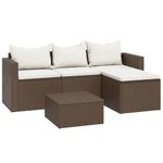 Casa si Gradina - Gradina si terasa - Mobilier exterior - Seturi mobila gradina - Set de sezlonguri de gradina, maro, poliratan - Infinity.ro