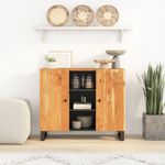 Casa si Gradina - Mobilier - Comode si corpuri - Comode - Servanta cu 2 usi, 90x33x75 cm, lemn masiv de acacia - Infinity.ro