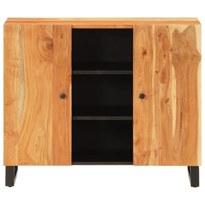 Casa si Gradina - Mobilier - Comode si corpuri - Comode - Servanta cu 2 usi, 90x33x75 cm, lemn masiv de acacia - Infinity.ro