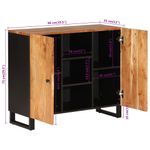 Casa si Gradina - Mobilier - Comode si corpuri - Comode - Servanta cu 2 usi, 90x33x75 cm, lemn masiv de acacia - Infinity.ro