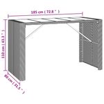 Casa si Gradina - Gradina si terasa - Mobilier exterior - Seturi mobila gradina - Set bar pentru gradina, 9 piese, gri, poliratan/lemn acacia - Infinity.ro