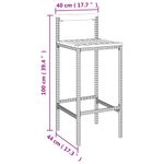 Casa si Gradina - Gradina si terasa - Mobilier exterior - Seturi mobila gradina - Set bar pentru gradina, 9 piese, gri, poliratan/lemn acacia - Infinity.ro