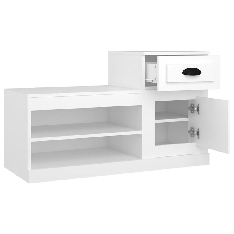 Casa si Gradina - Mobilier - Organizare si depozitare - Organizator incaltaminte - Pantofar, alb, 102x36x60 cm, lemn compozit - Infinity.ro