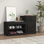 Casa si Gradina - Mobilier - Organizare si depozitare - Organizator incaltaminte - Pantofar, negru, 100x42x60 cm, lemn prelucrat - Infinity.ro