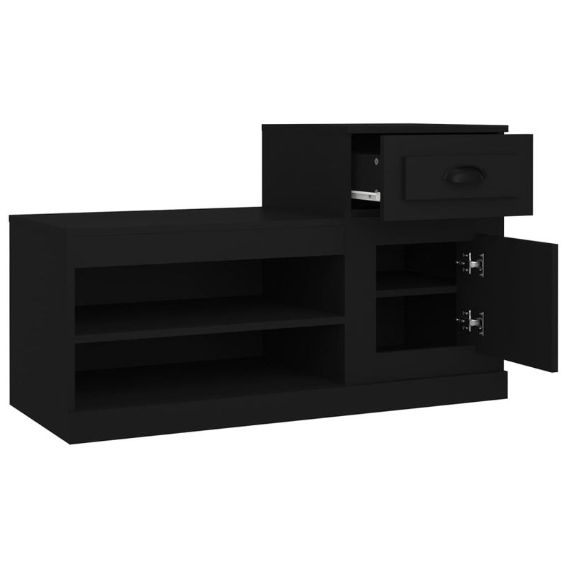 Casa si Gradina - Mobilier - Organizare si depozitare - Organizator incaltaminte - Pantofar, negru, 100x42x60 cm, lemn prelucrat - Infinity.ro