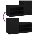 Casa si Gradina - Mobilier - Organizare si depozitare - Organizator incaltaminte - Pantofar, negru, 100x42x60 cm, lemn prelucrat - Infinity.ro