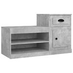 Casa si Gradina - Mobilier - Organizare si depozitare - Organizator incaltaminte - Pantofar, gri beton, 100x42x60 cm, lemn prelucrat - Infinity.ro