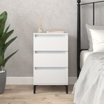 Casa si Gradina - Mobilier - Comode si corpuri - Noptiere - Noptiera, alb, 40x35x70 cm, lemn prelucrat - Infinity.ro