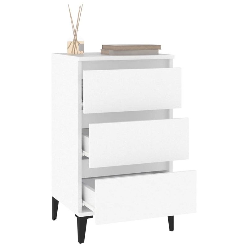 Casa si Gradina - Mobilier - Comode si corpuri - Noptiere - Noptiera, alb, 40x35x70 cm, lemn prelucrat - Infinity.ro