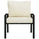 Casa si Gradina - Gradina si terasa - Mobilier exterior - Canapele si fotolii gradina - Scaun de gradina cu perne, 2 buc., 68x76x79 cm, otel, nisipiu - Infinity.ro