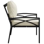 Casa si Gradina - Gradina si terasa - Mobilier exterior - Canapele si fotolii gradina - Scaun de gradina cu perne, 2 buc., 68x76x79 cm, otel, nisipiu - Infinity.ro
