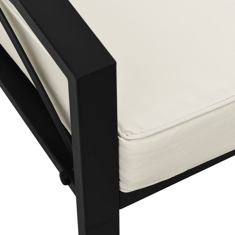 Casa si Gradina - Gradina si terasa - Mobilier exterior - Canapele si fotolii gradina - Scaun de gradina cu perne, 2 buc., 68x76x79 cm, otel, nisipiu - Infinity.ro
