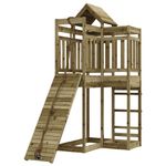 Jucarii, Copii si Bebe - Jucarii si jocuri - Jucarii de exterior - Spatii de joaca si accesorii - Casuta de joaca cu perete de catarat, lemn de pin impregnat - Infinity.ro