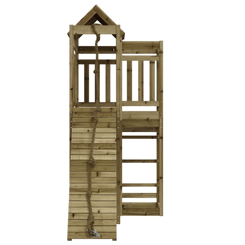 Jucarii, Copii si Bebe - Jucarii si jocuri - Jucarii de exterior - Spatii de joaca si accesorii - Casuta de joaca cu perete de catarat, lemn de pin impregnat - Infinity.ro