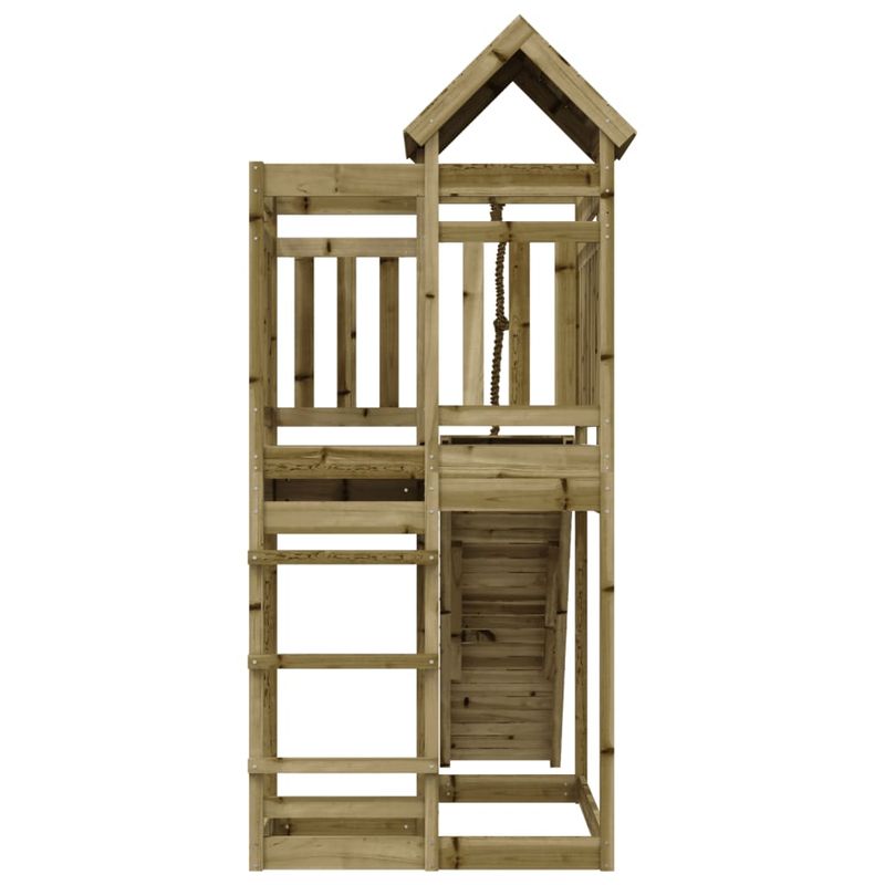 Jucarii, Copii si Bebe - Jucarii si jocuri - Jucarii de exterior - Spatii de joaca si accesorii - Casuta de joaca cu perete de catarat, lemn de pin impregnat - Infinity.ro