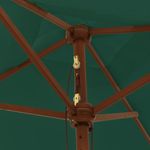 Casa si Gradina - Gradina si terasa - Umbrele si pavilioane - Umbrele - Umbrela soare de gradina stalp din lemn verde 198x198x231 cm - Infinity.ro