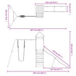 Jucarii, Copii si Bebe - Jucarii si jocuri - Jucarii de exterior - Spatii de joaca si accesorii - Set de joaca pentru exterior, lemn masiv de pin - Infinity.ro
