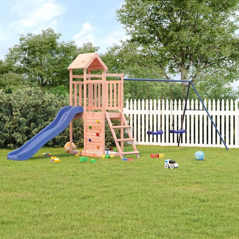 Jucarii, Copii si Bebe - Jucarii si jocuri - Jucarii de exterior - Spatii de joaca si accesorii - Set de joaca pentru exterior, lemn masiv de douglas - Infinity.ro