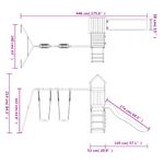 Jucarii, Copii si Bebe - Jucarii si jocuri - Jucarii de exterior - Spatii de joaca si accesorii - Set de joaca pentru exterior, lemn masiv de douglas - Infinity.ro