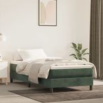 Casa si Gradina - Mobilier - Saltele si somiere - Saltele - Saltea de pat cu arcuri, verde inchis, 90x200x20 cm, catifea - Infinity.ro