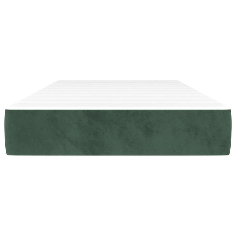 Casa si Gradina - Mobilier - Saltele si somiere - Saltele - Saltea de pat cu arcuri, verde inchis, 90x200x20 cm, catifea - Infinity.ro