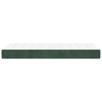 Casa si Gradina - Mobilier - Saltele si somiere - Saltele - Saltea de pat cu arcuri, verde inchis, 90x200x20 cm, catifea - Infinity.ro