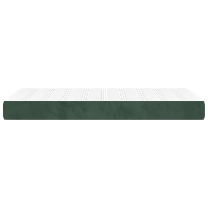 Casa si Gradina - Mobilier - Saltele si somiere - Saltele - Saltea de pat cu arcuri, verde inchis, 90x200x20 cm, catifea - Infinity.ro