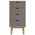 Casa si Gradina - Mobilier - Comode si corpuri - Comode - Dulap cu sertar "OTTA", maro/gri, 45x39x90cm, lemn masiv pin - Infinity.ro
